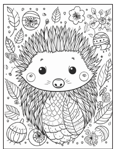 Målarbok djur och höst (kopia)