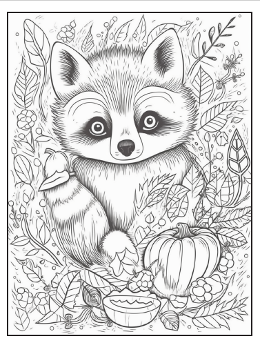 Målarbok djur och höst (kopia)