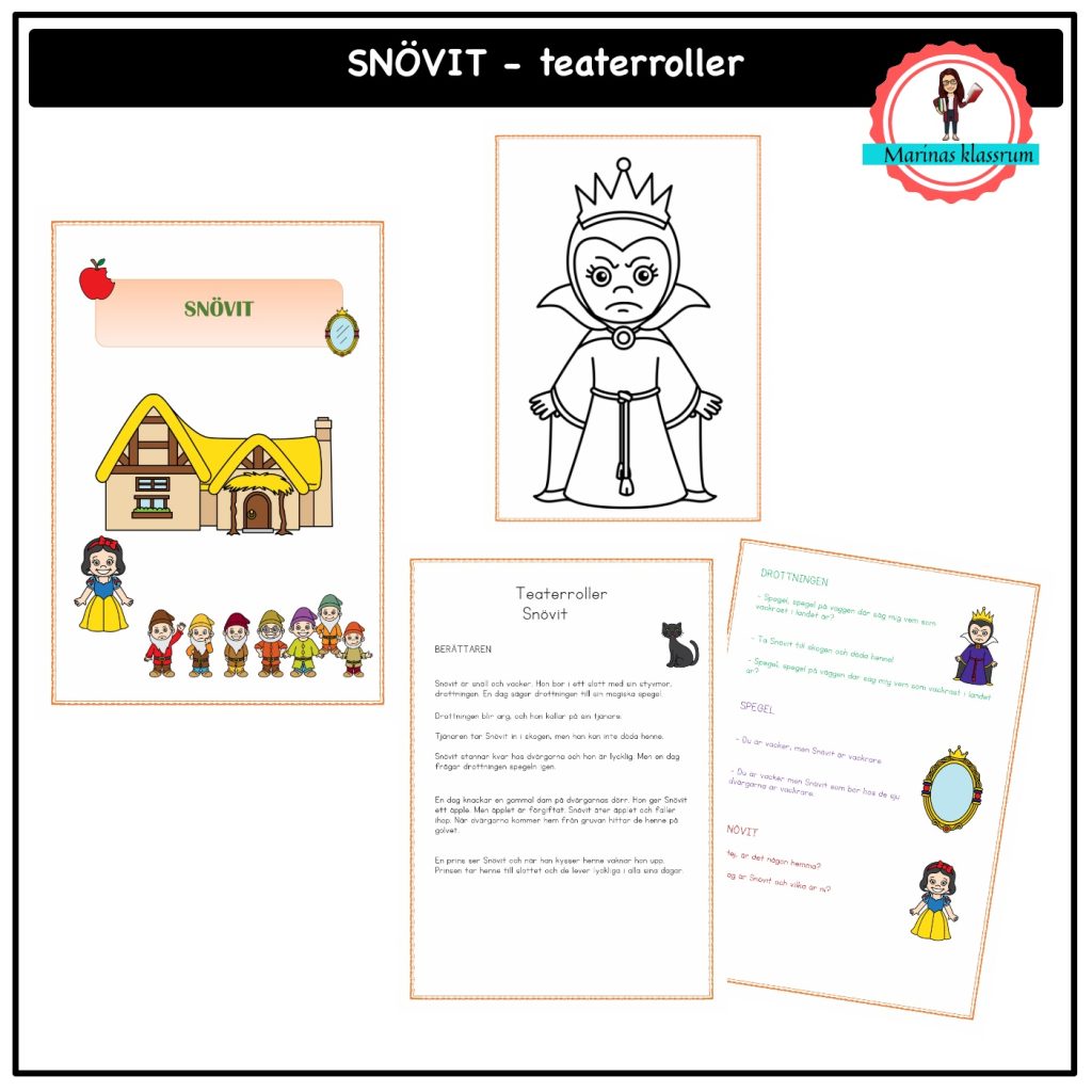 Snövit – teaterroller