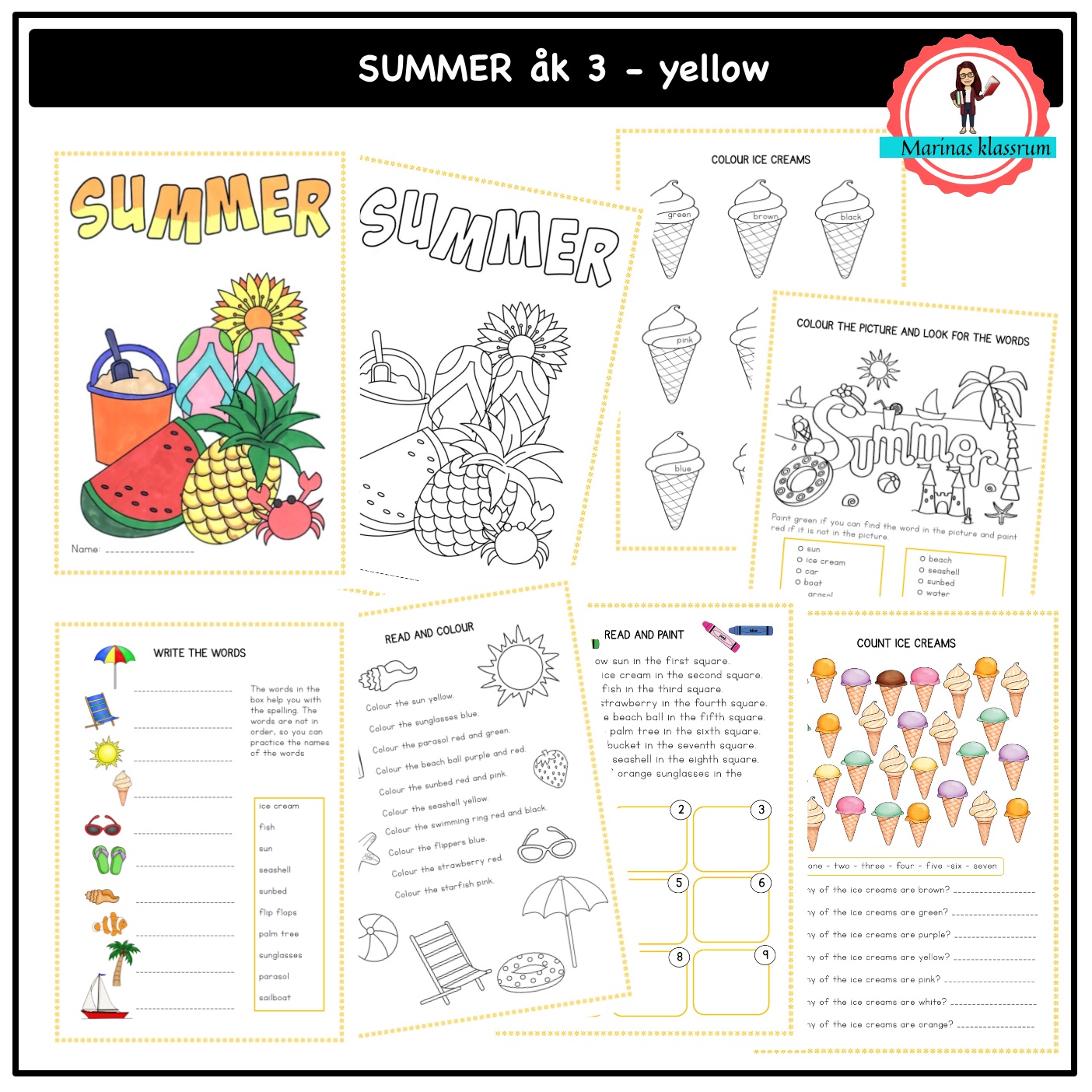 Summer åk 3 - yellow