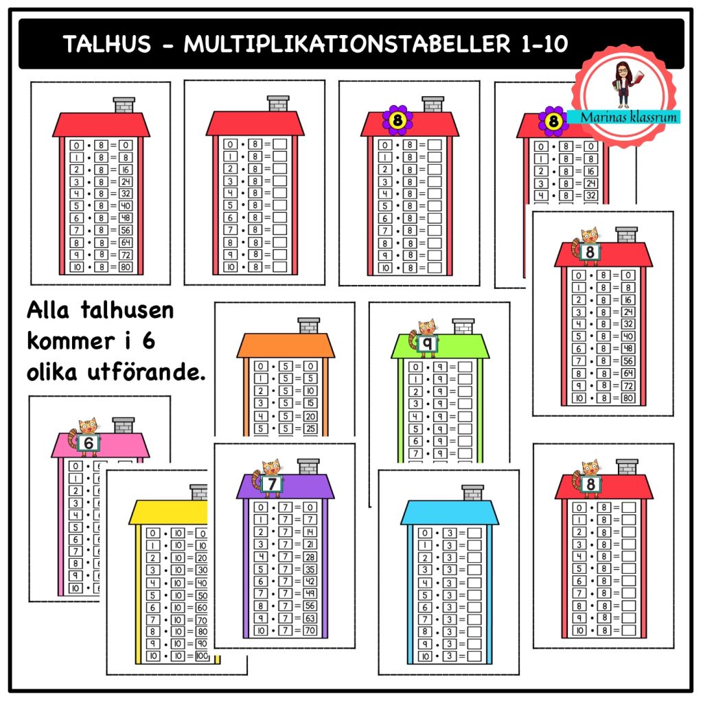 Talhus – multiplikationstabellerna 1-10
