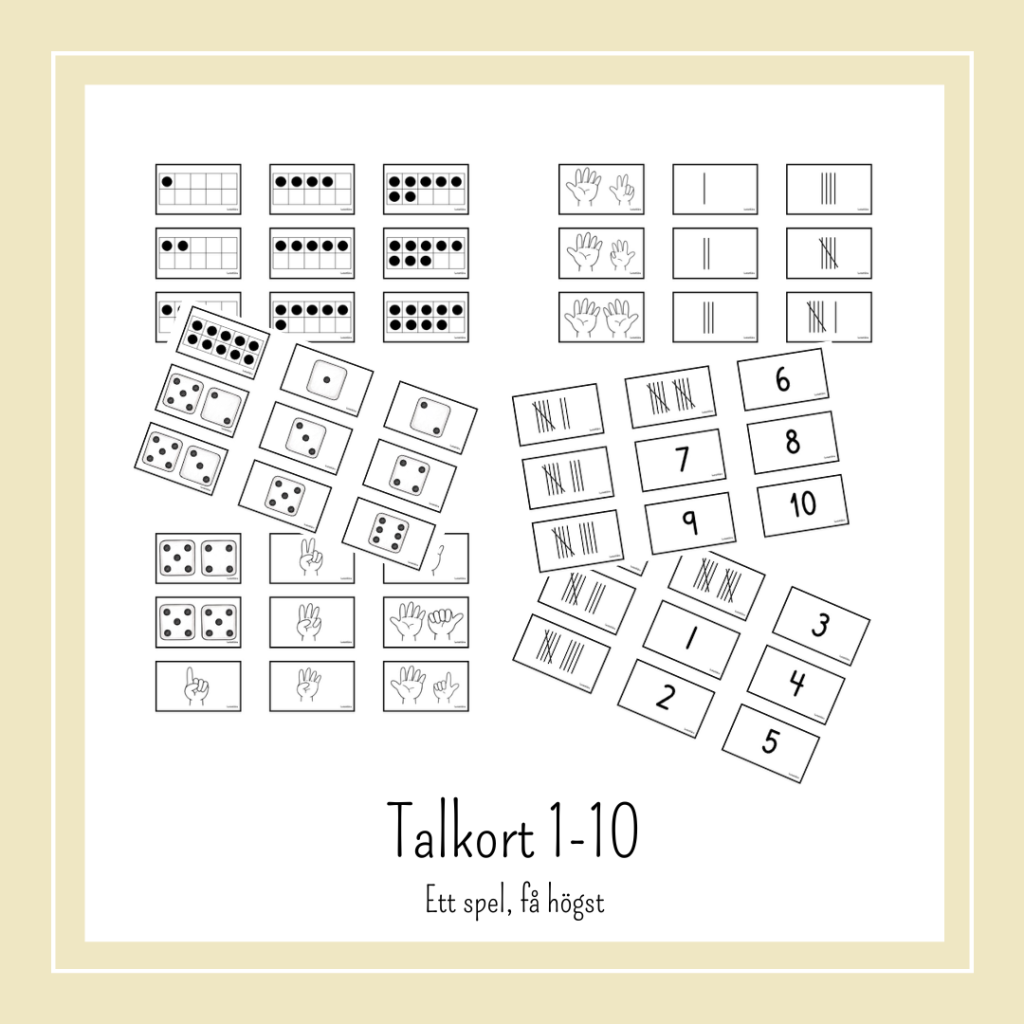 Talkort 1-10