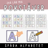 Bokstavskort - spåra bokstäver