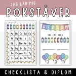 Lära bokstäver – checklista och diplom - bild 1