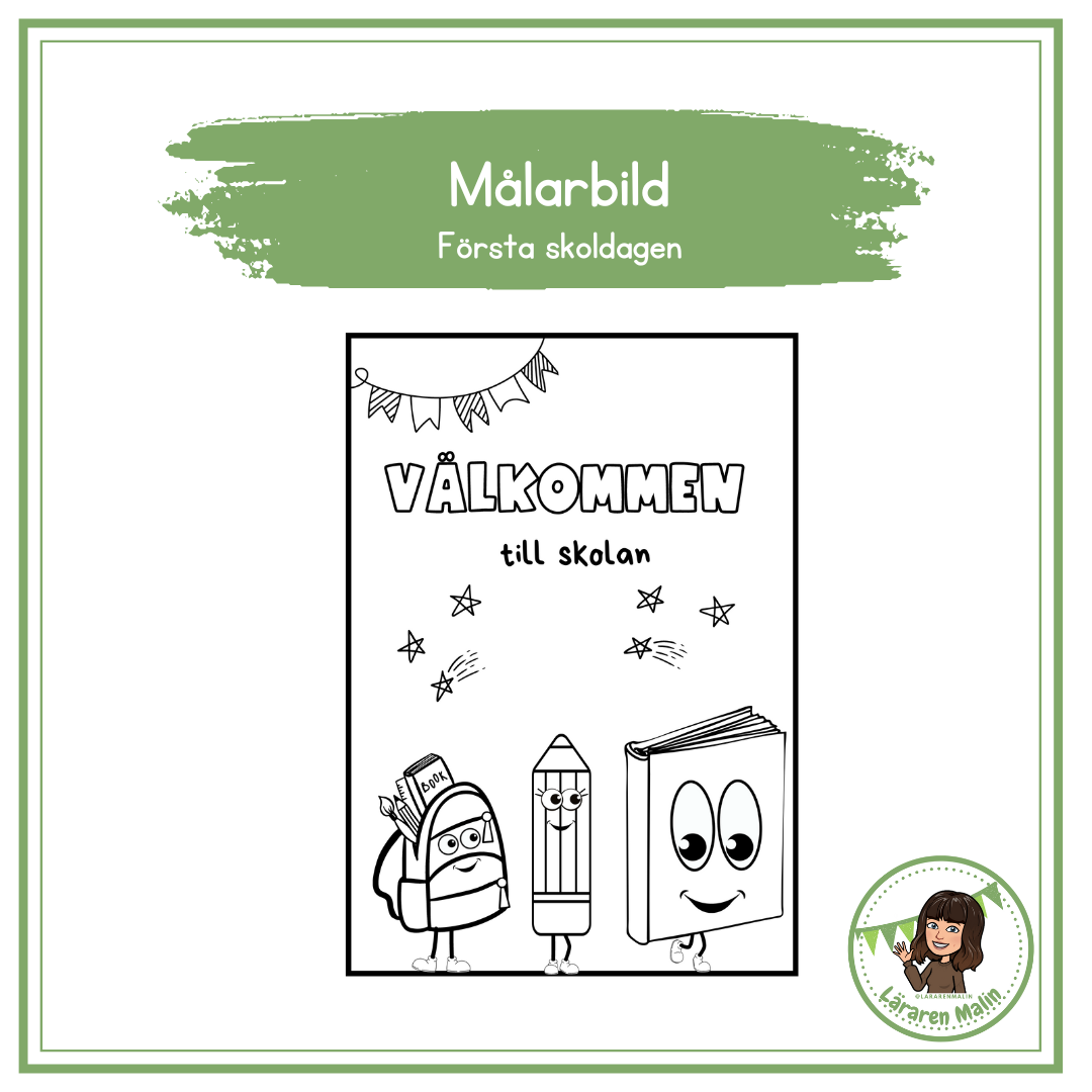 Målarbild- första skoldagen