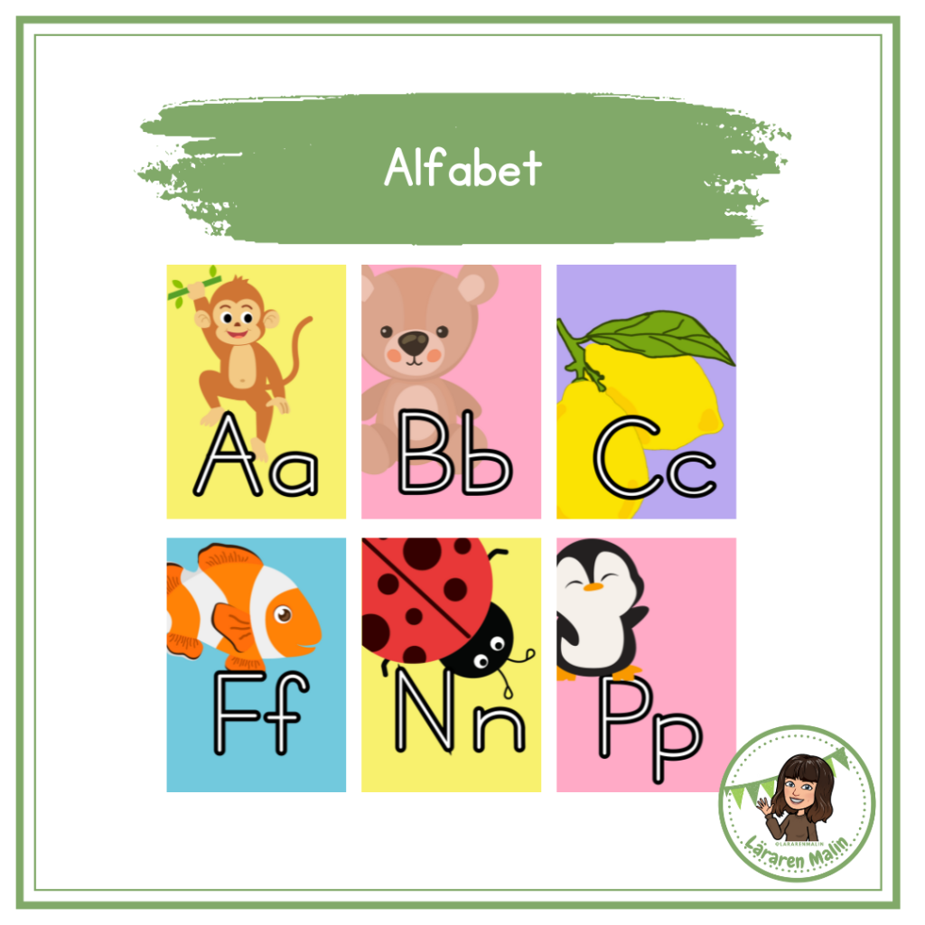 Alfabet- färgglatt