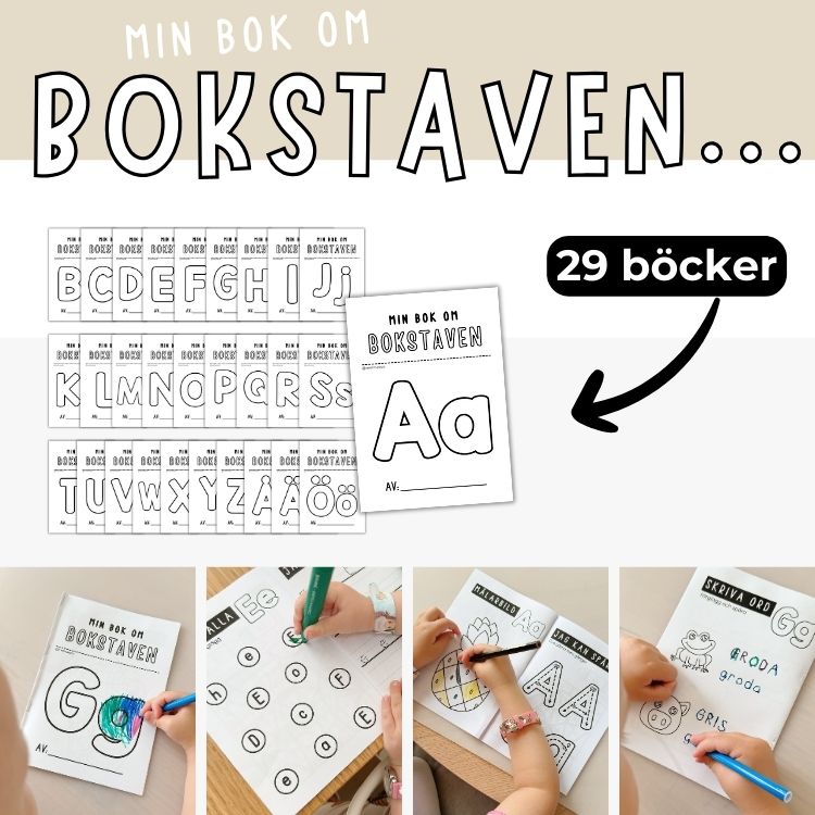Min bok om bokstaven - lära bokstäver