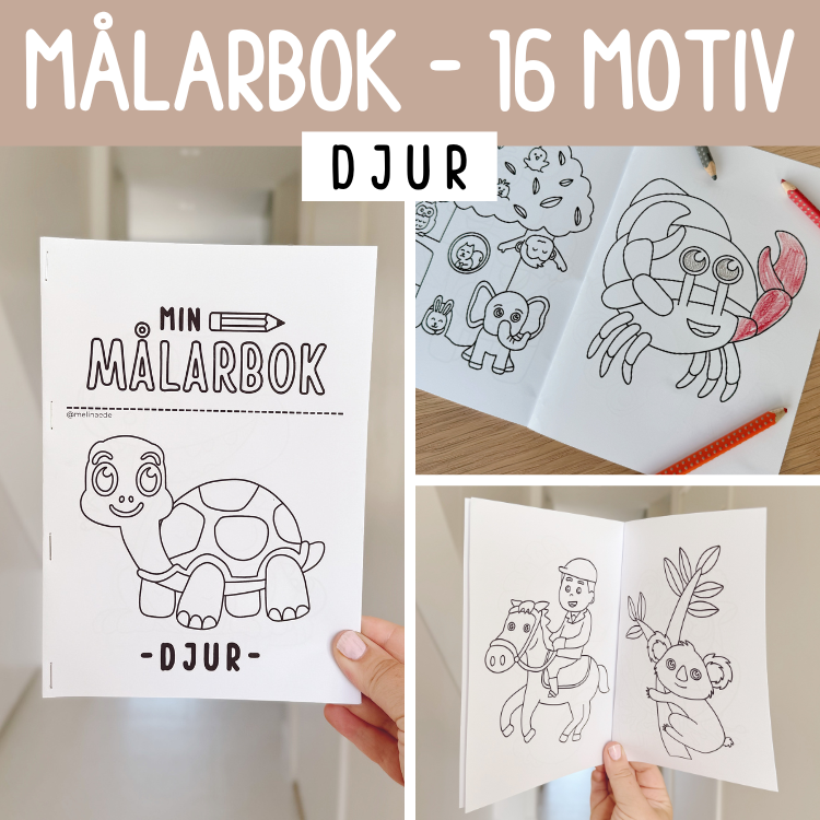 Målarbok - djur
