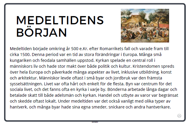 Läskort- medeltiden