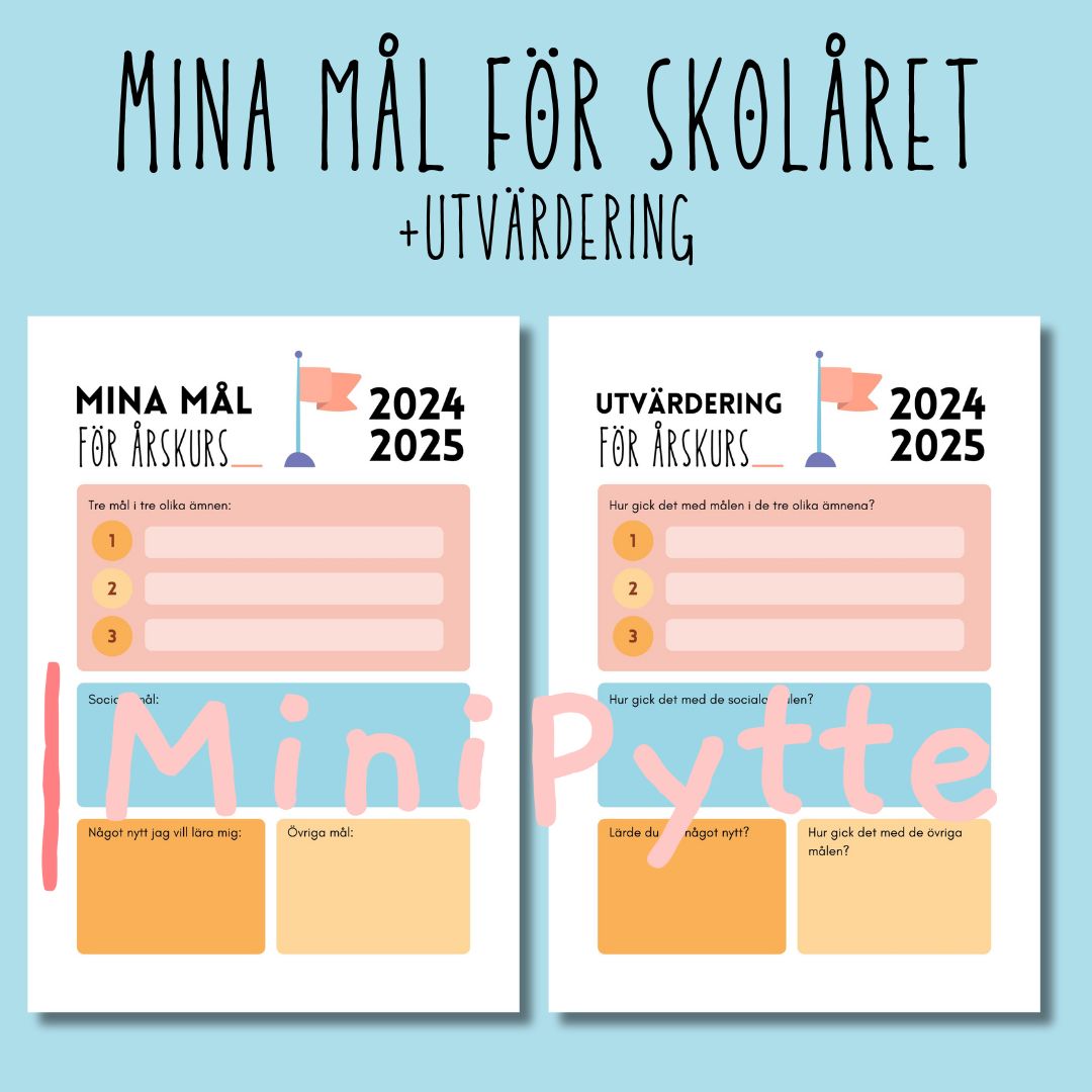 "Mina mål" + utvärdering
