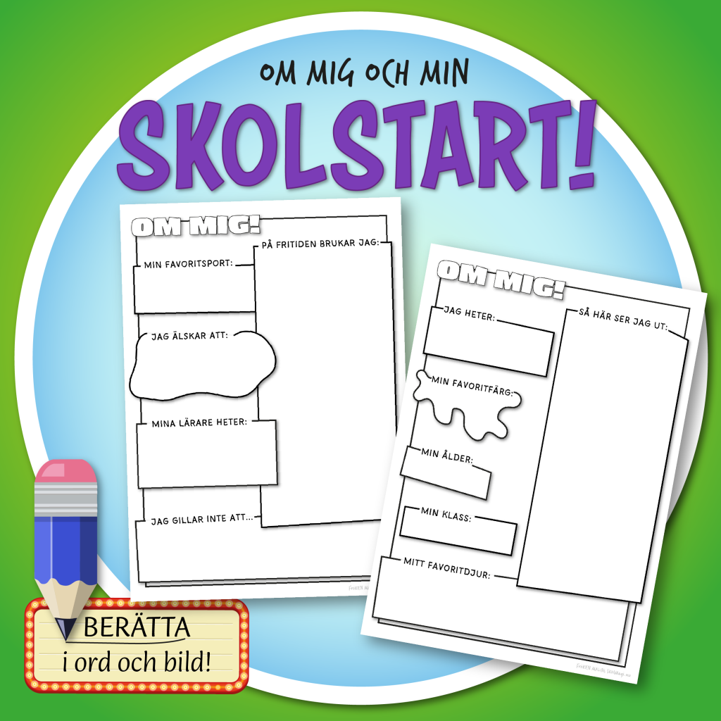 Om mig och min skolstart!