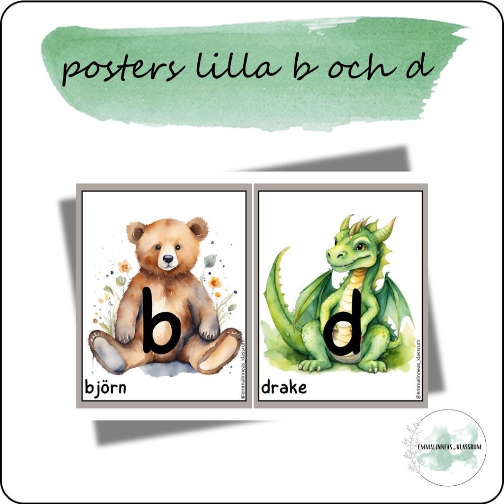 Bildstöd lilla b och d