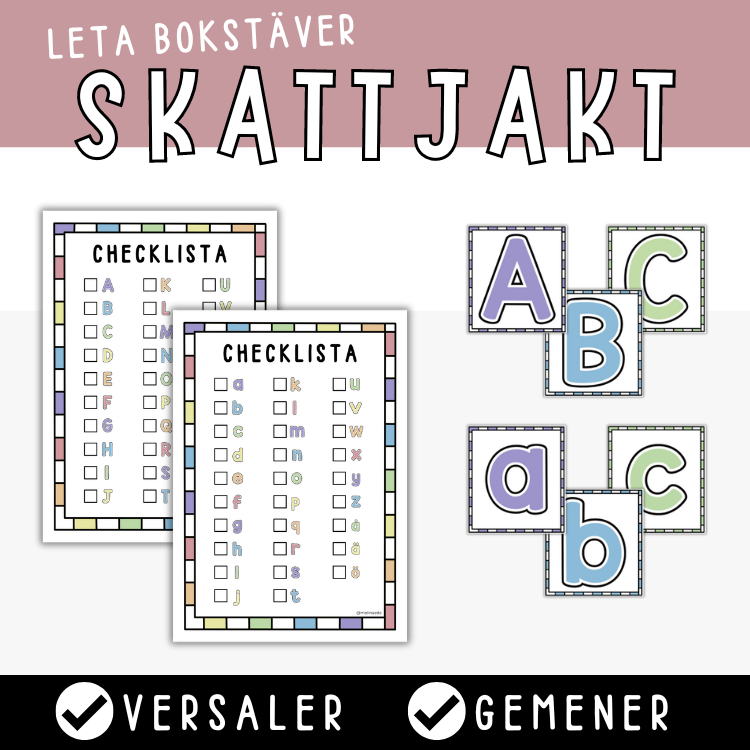 Skattjakt – bokstäver