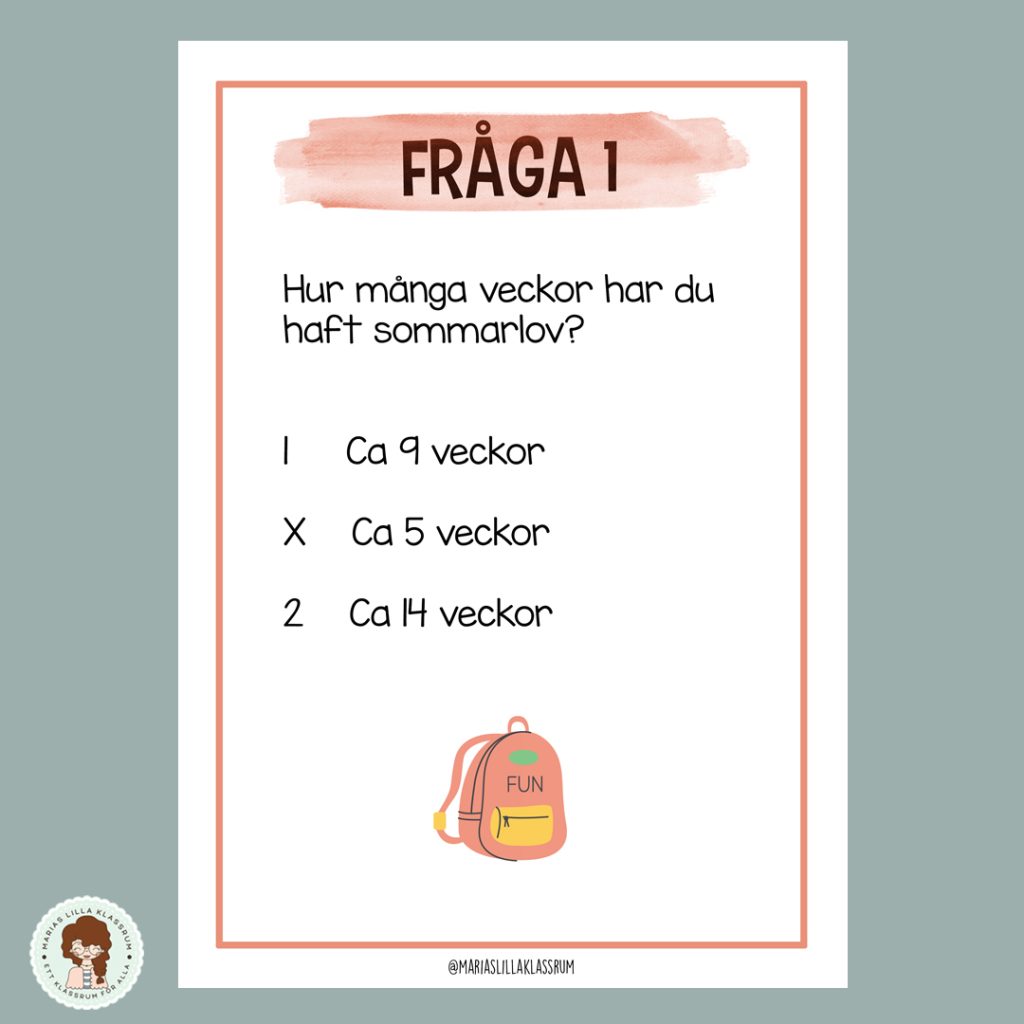 Tipspromenad – skolstart