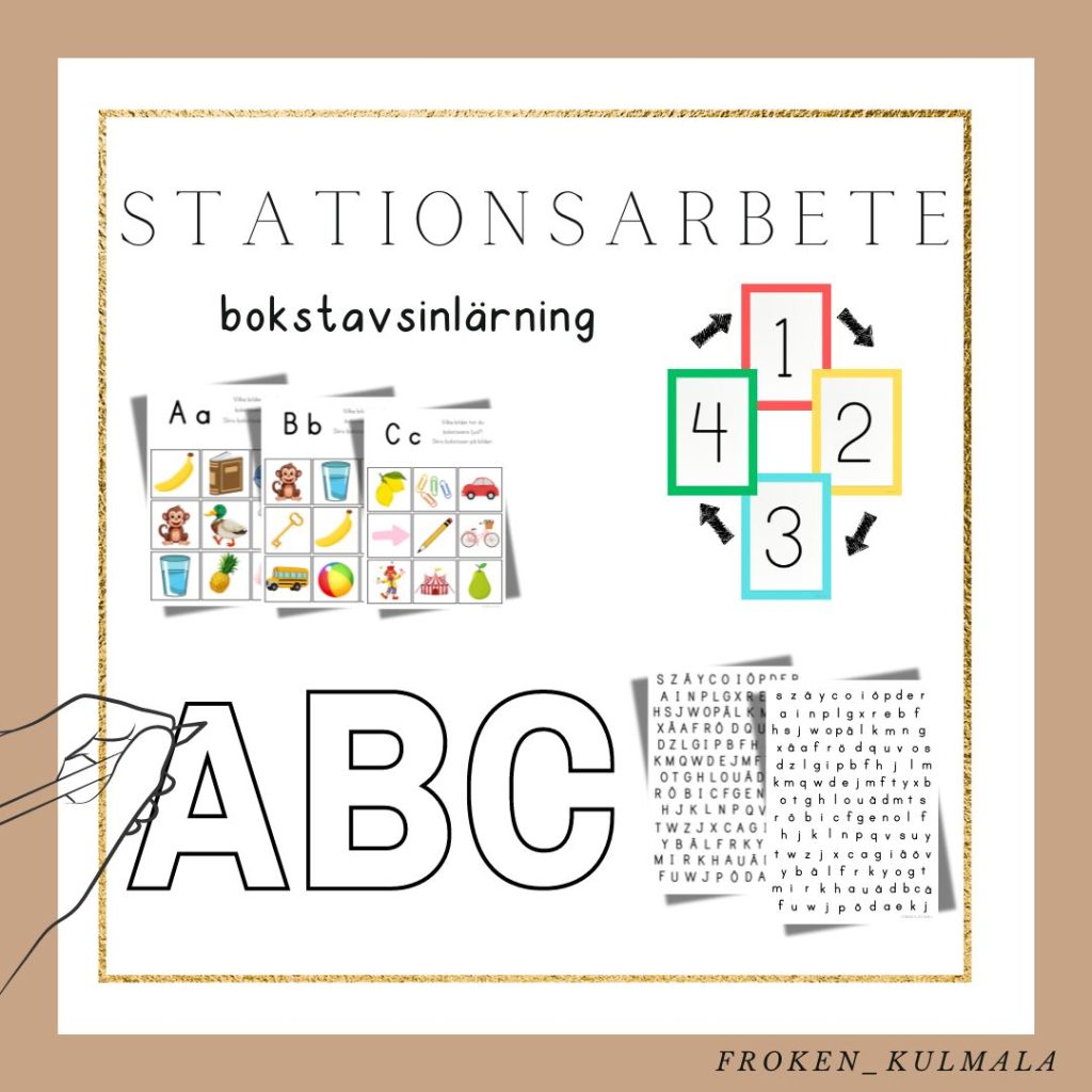 Stationsarbete – bokstavsinlärning