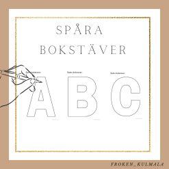 Spåra bokstäverna