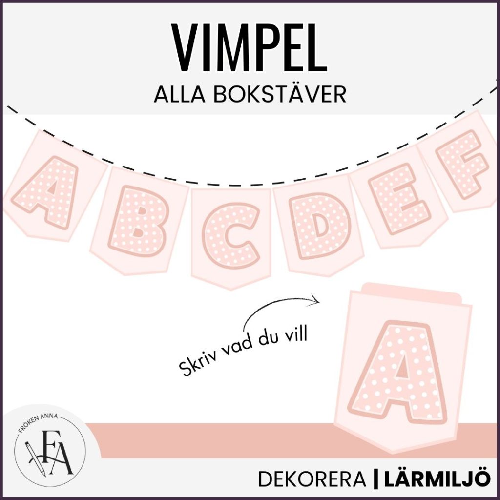 Vimpel korall – skriv vad du vill!