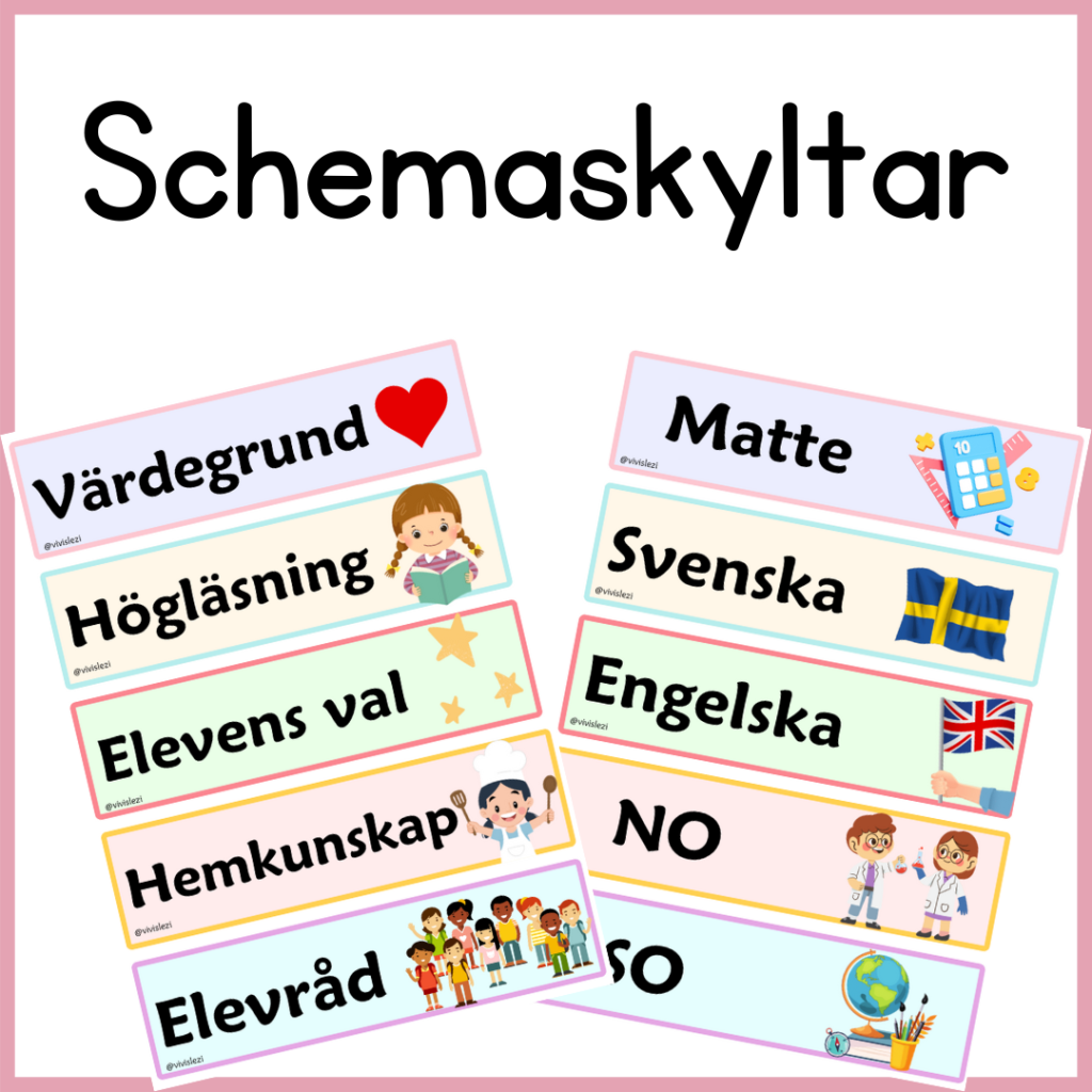 Schemaskyltar