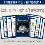 Arbetshäfte bokstäver och siffror – Rymdtema - bild 1