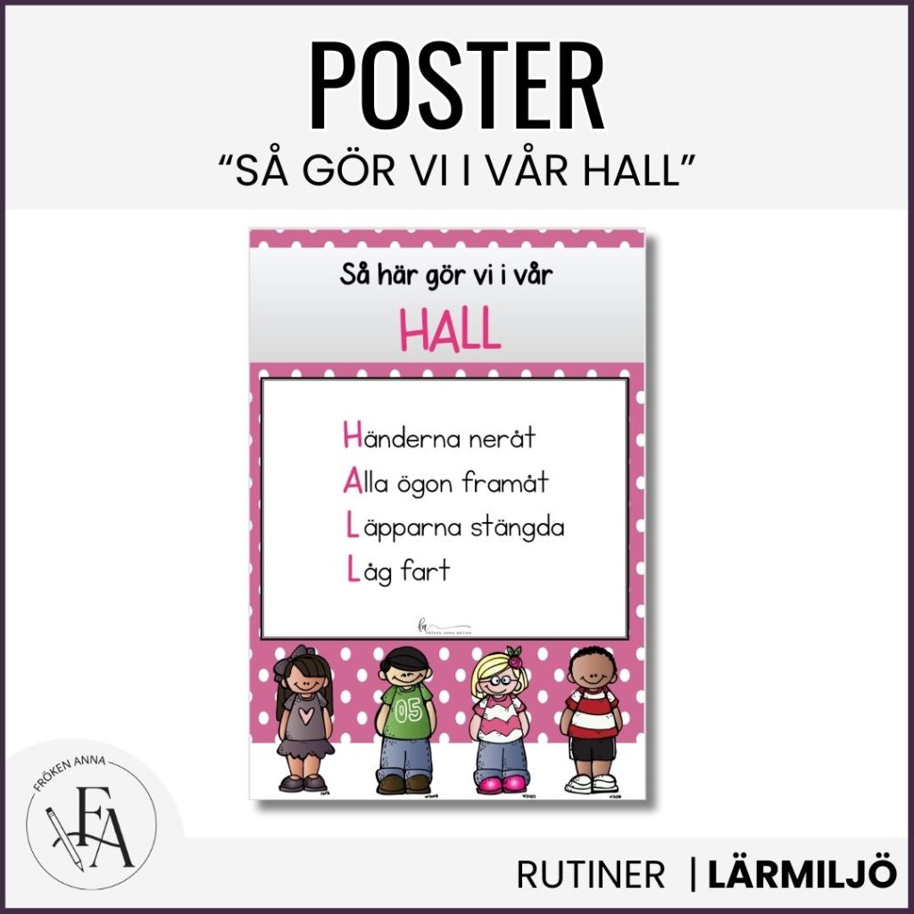 Poster / Visuellt stöd: Hallregler