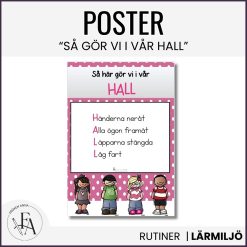 Poster / Visuellt stöd: Hallregler