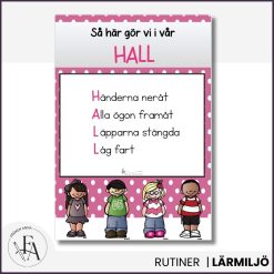 Poster / Visuellt stöd: Hallregler