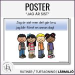 Poster / Visuellt stöd: Jag är sist - bild 1