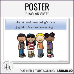Poster / Visuellt stöd: Jag är sist