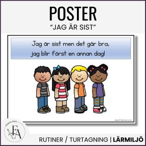 Poster / Visuellt stöd: Jag är sist