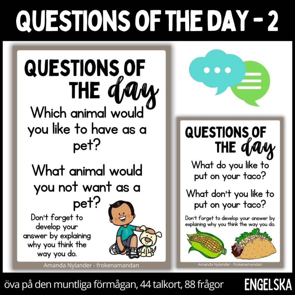 Questions of the day – cards – 2