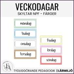 Veckodagsskyltar / NPF -färger - bild 1