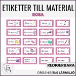 Redigerbara etiketter (rosa) - bild 1