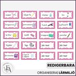 Redigerbara etiketter (rosa) - bild 2