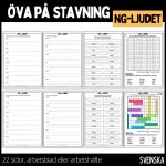 Öva på din stavning – arbetsblad / arbetshäfte – 22 sidor – NG-LJUDET – 1 - bild 2
