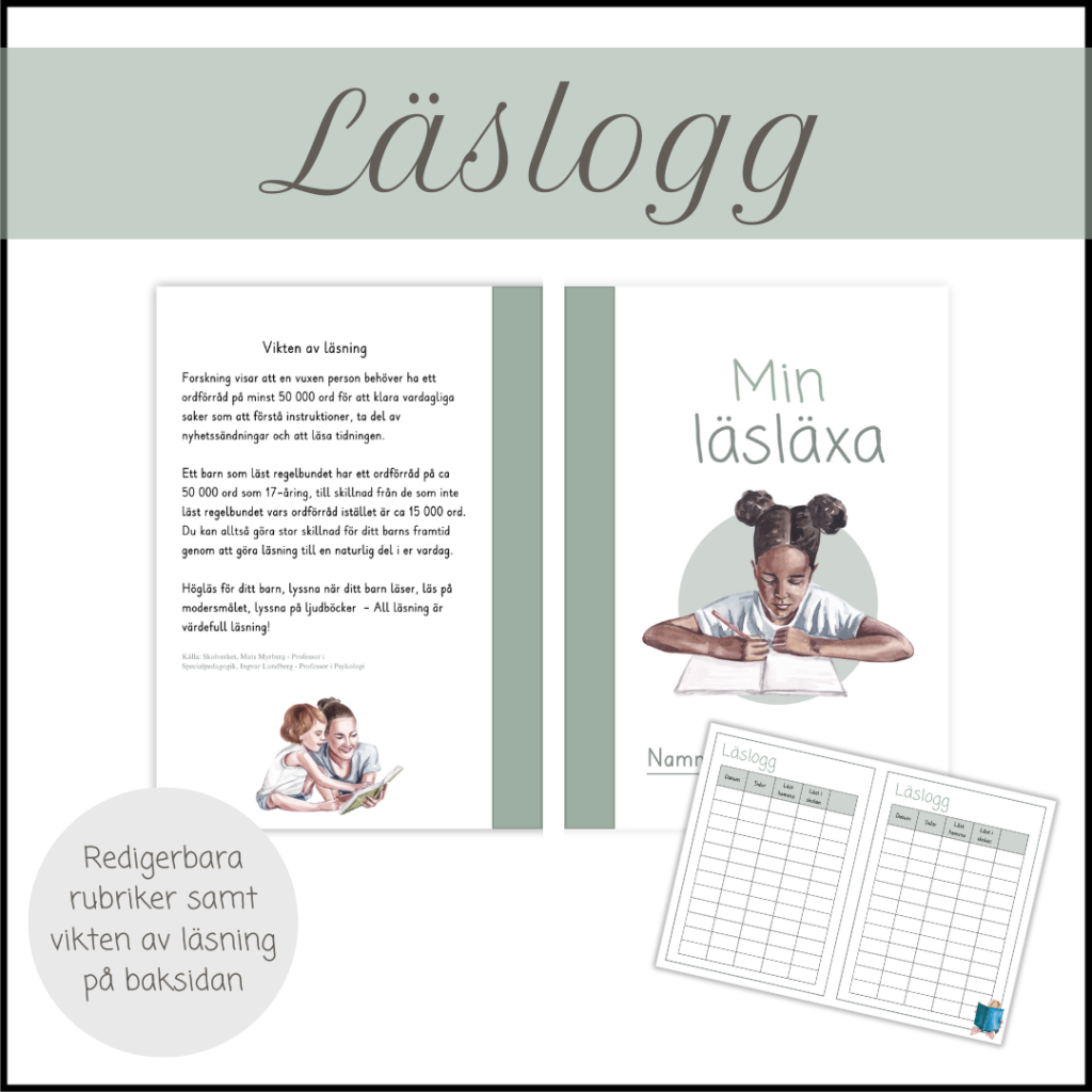 Läslogg – läsläxa