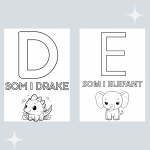 Målarbilder med bokstäverna A-E - bild 2