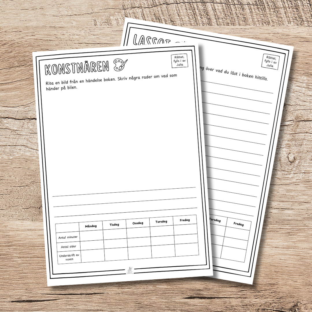 Läsläxa utifrån lässtrategierna