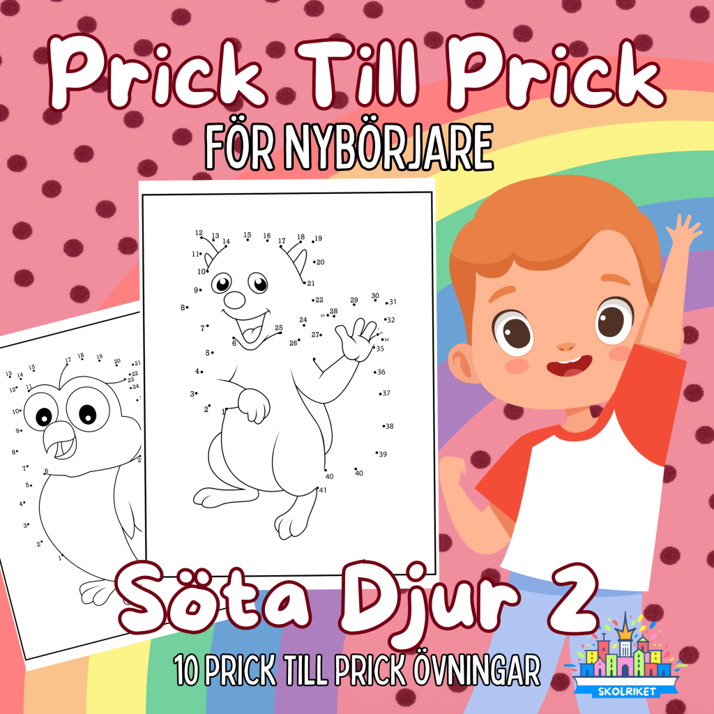 Prick till Prick Söta Djur 2 För Nybörjare