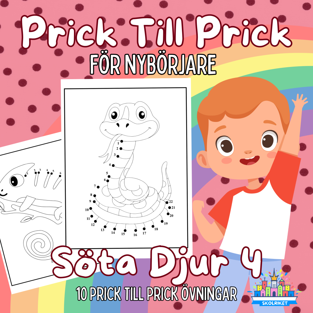 Prick till Prick Söta Djur 4 För Nybörjare