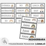 Redigerbara schemaskyltar (regnbågstema) - bild 2