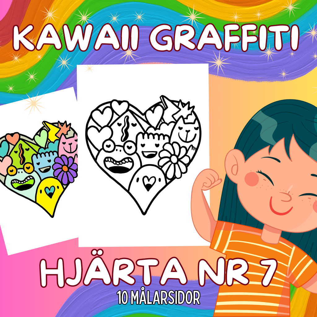 Kawaii Graffiti Hjärta Nr 7