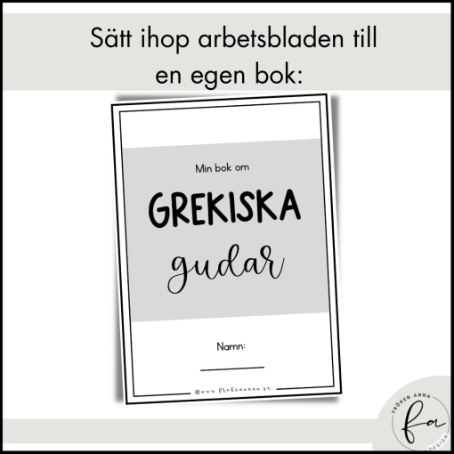 Grekiska gudar - Posters / Flashcards / Målarbilder