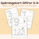 Spårningskort siffror 0-9 - bild 1