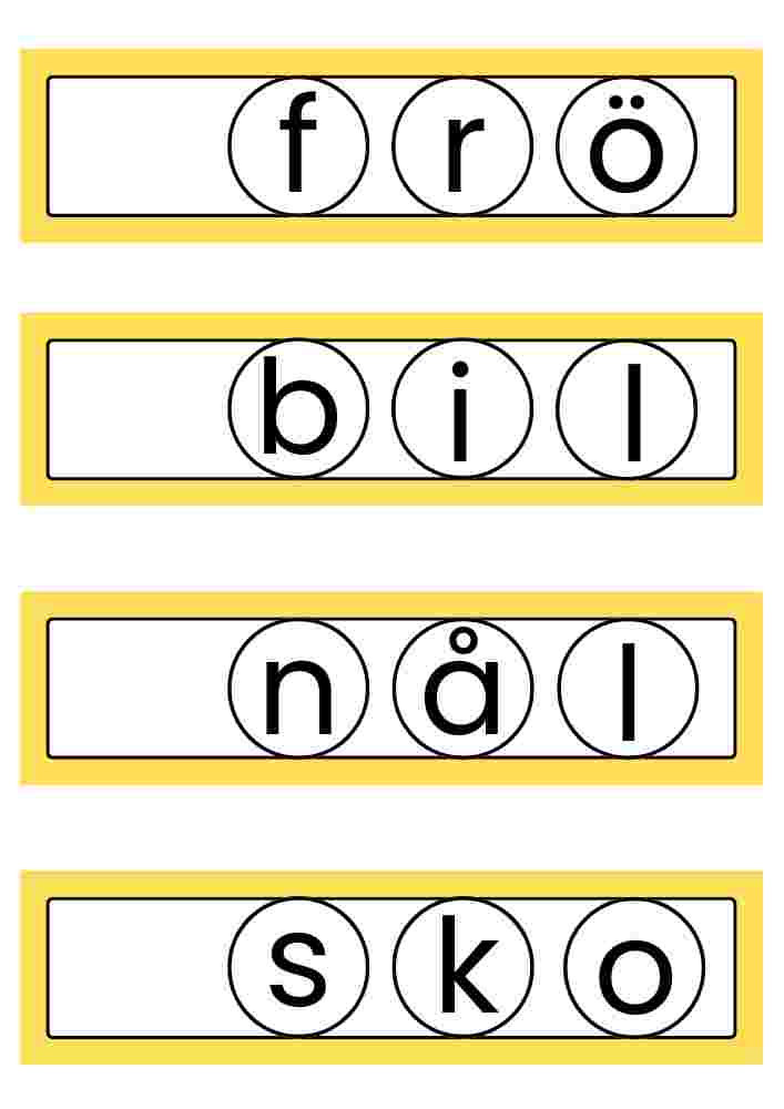 Hitta rätt bild till ordet, förskoleklass