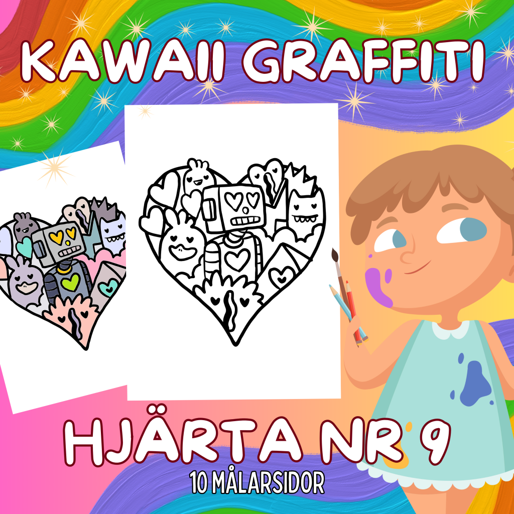 Kawaii Graffiti Hjärta Nr 9