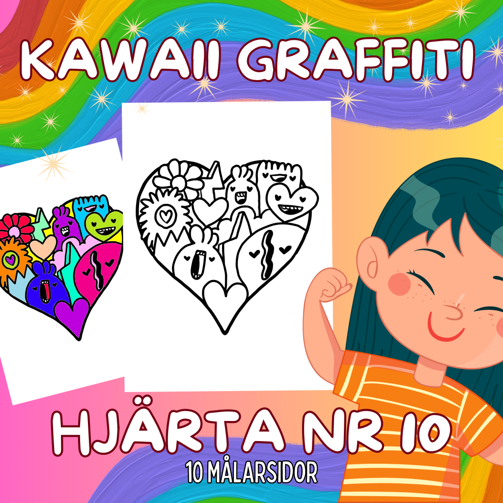 Kawaii Graffiti Hjärta Nr 10