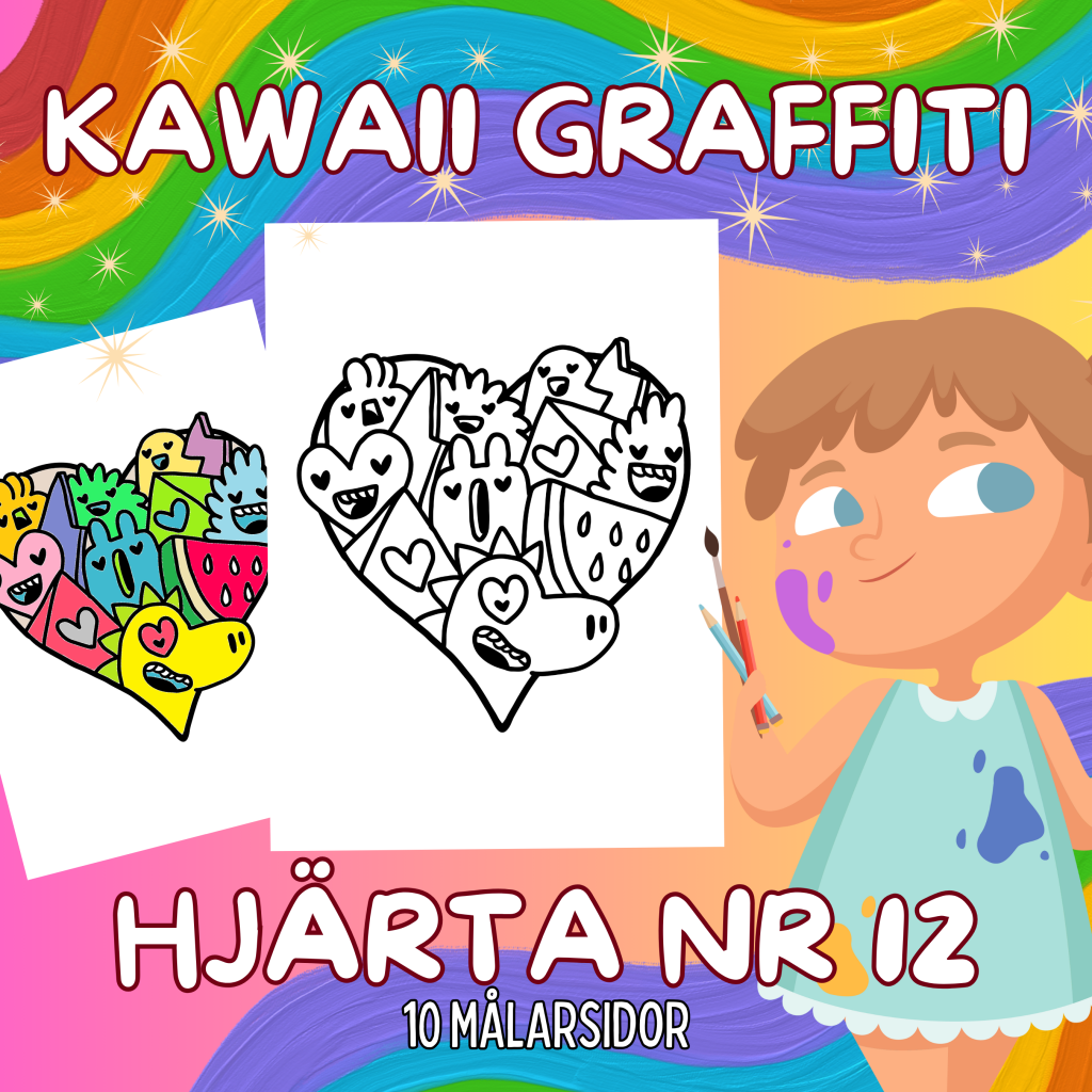 Kawaii Graffiti Hjärta Nr 12