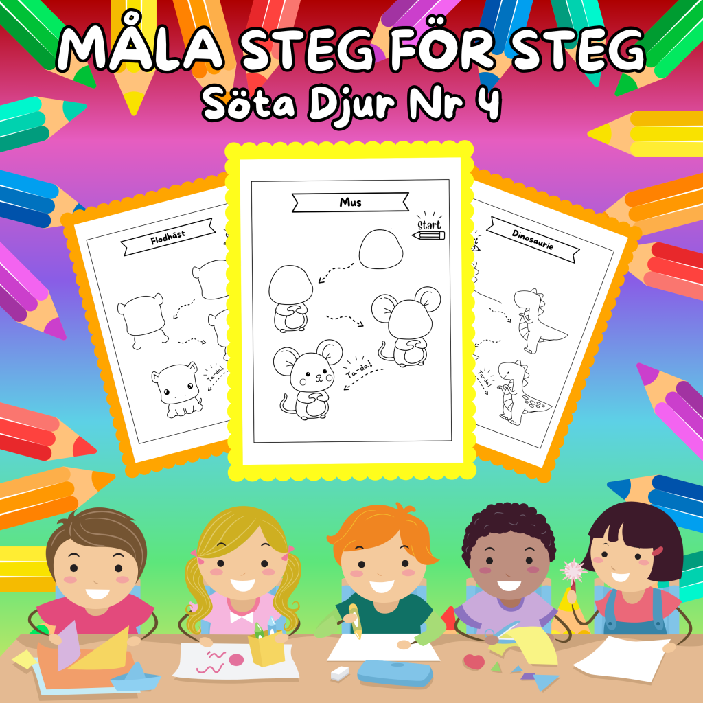 Måla Steg för Steg Söta Djur Nr 4