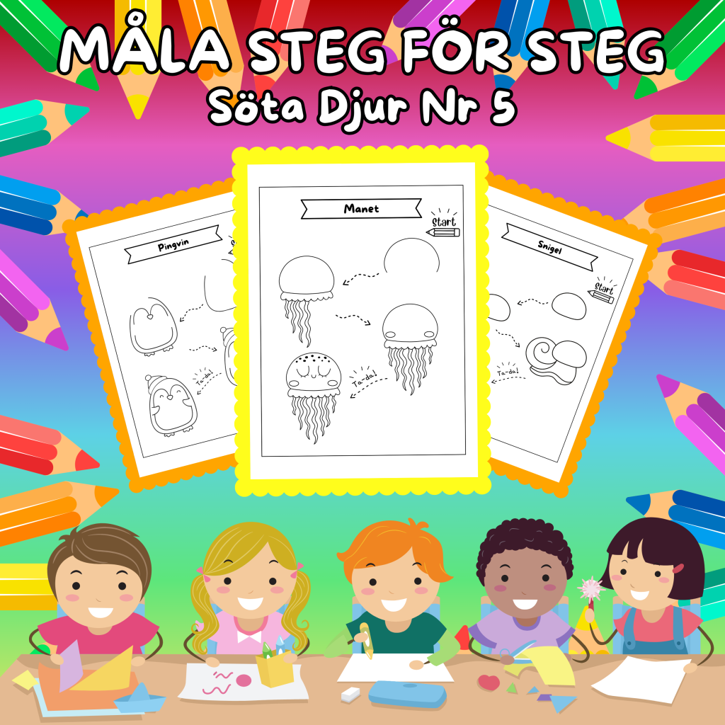 Måla Steg för Steg Söta Djur Nr 5