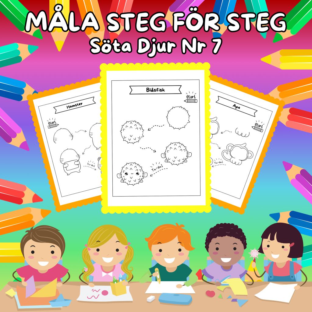 Måla Steg för Steg Söta Djur Nr 7